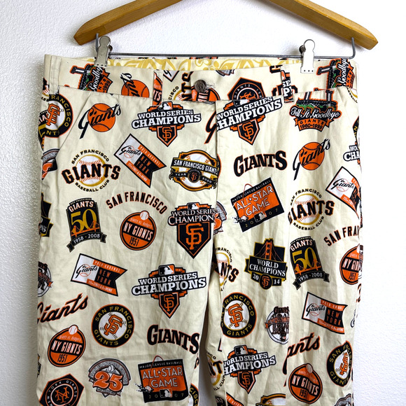 Loudmouth San Francisco Giants Pants 36 37x31 Cream Multi MLB NY Giants AOP Golf - Picture 6 of 9